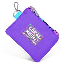 Coral High Mor Leopar Bozuk Para Çantası - Kız Çocuk