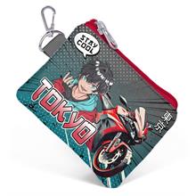 Coral High Gri Nefti Anime Motorsiklet Bozuk Para Cüzdanı - Erkek Çocuk