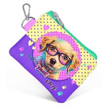 Coral High Sarı Pembe Sevimli Köpek Bozuk Para Çantası - Kız Çocuk
