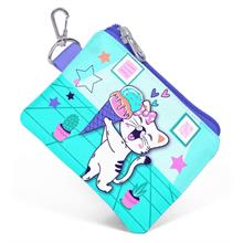 Coral High Turkuaz Pembe Dondurmalı Kedi Bozuk Para Çantası - Kız Çocuk