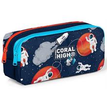 Coral High Lacivert Mavi Astronot İki Bölmeli Kalem Çantası - Erkek Çocuk