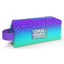 Coral High Mor Lila Renk Geçişli Tek Bölmeli Kalemlik - Kız Çocuk Kalem Çantası