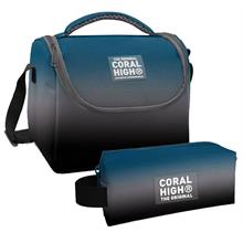 Coral High Nefti Gri Desenli Erkek Çocuk Isı Yalıtımlı Beslenme Çantası ve Kalemlik Seti