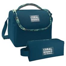 Coral High Nefti Kamuflaj Desenli Erkek Çocuk Isı Yalıtımlı Beslenme Çantası ve Kalemlik Seti