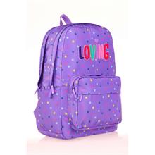 Kaukko Kids Mor Puantiyeli Kız Çocuk İlkokul ve Ortaokul Okul Sırt Çantası