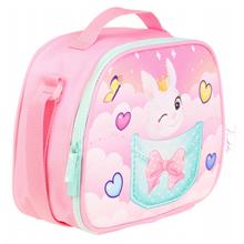 Kaukko Kids Isı Yalıtımlı Kız Çocuk Pembe Sevimli Hayvanlar Beslenme Çantası