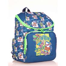 Kaukko Kids Yeşil Mavi Kaykay Erkek Çocuk Okul Sırt Çantası - Benzersiz Tasarım