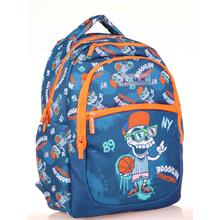 Kaukko Kids Mavi Turuncu Basketbol Erkek Çocuk Okul Sırt Çantası