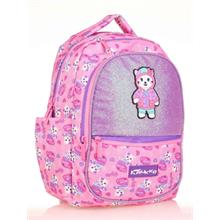 Kaukko Kids Pembe Sevimli Kedi Kız Çocuk Okul Sırt Çantası