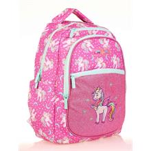 Kaukko Kids Simli Nakışlı Unicorn Pembe Kız Çocuk Okul Sırt Çantası