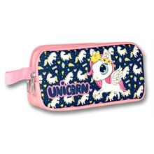 Ümit Çanta Cennec Pembe-Lacivert Sevimli Unicorn Kız Çocuk Kalemlik
