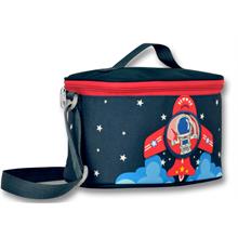 Ümit Çanta Cennec Erkek Çocuk Lacivert-Kırmızı Astronot Baskılı Thermo Beslenme Çantası