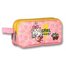 Ümit Çanta Kral Şakir Girl Power İki Bölmeli Kız Çocuk Kalem Çantası - Pembe/Sarı