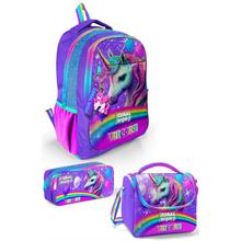 Coral High Kids Mor Simli Unicorn Desenli 3lü Okul Çanta Seti SET0123663