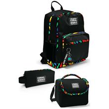 Coral High Siyah Grafiti 3 lü Okul Çanta Seti SET0123633