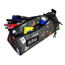 Jacbag Dual Prime İki Bölmeli Üçgen College Gri Erkek Çocuk Kalem Çantası