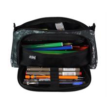 Jacbag Prime XL Lastik Ayraçlı İki Bölmeli Erkek Çocuk Kurukafa Kalem Çantası