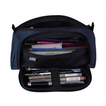 Jacbag Prime XL Lastik Ayraçlı İki Bölmeli Lacivert Kalem Çantası - Erkek