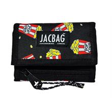 Jacbag Popcorn Siyah/Kırmızı Cırtlı Cüzdan/Kartlık - Unisex Çocuk