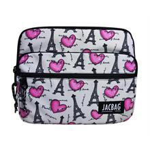 Jacbag Paris Pembe/Gri Üç Cepli Tablet Telefon Not Defteri El Çantası - Kız Çocuk/Kadın
