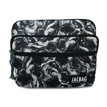 Jacbag Gri/Siyah Üç Cepli Tablet Telefon Not Defteri El Çantası - Erkek Çocuk/Yetişkin