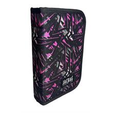 Jacbag Pembe Geometrik Sert Kapaklı Lastikli Düzenleyici Organizer Kalemlik