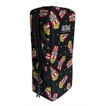 Jacbag Popcorn Siyah/Kırmızı Unisex Masaüstü Büyük Kalemlik/Kalem Çantası