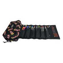 Jacbag Siyah/Kırmızı Popcorn Organizer Roll Up Düzenleyici Kalem Kutusu/Kalemlik