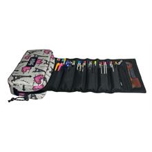 Jacbag Gri/Pembe Paris Organizer Roll Up Düzenleyici Kalem Kutusu/Kalemlik
