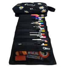 Jacbag Papatya Baskılı Organizer Roll Up Düzenleyici Kalem Kutusu/Kalemlik