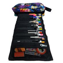 Jacbag Mor Yapraklı Organizer Roll Up Düzenleyici Kalem Kutusu/Kalemlik