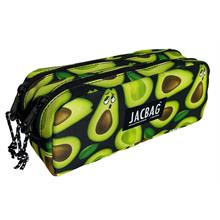 Jacbag Avokado Yeşil İki Gözlü Okul Kalem Çantası - Kız Çocuk