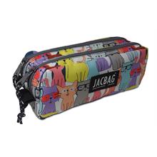 Jacbag Sarı Kedi İki Gözlü Okul Kalem Çantası - Kız Çocuk