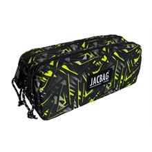 Jacbag Dual Pouch İki Gözlü Okul Kalem Çantası Sarı Geometrik - Siyah - Sarı