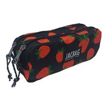 Jacbag Çilekli İki Gözlü Okul Kalem Çantası - Kız Çocuk