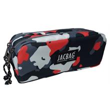 Jacbag Kırmızı Kamuflaj İki Gözlü Okul Kalem Çantası - Erkek Çocuk