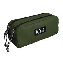 Jacbag Haki Yeşil İki Gözlü Okul Kalem Çantası - Erkek Çocuk