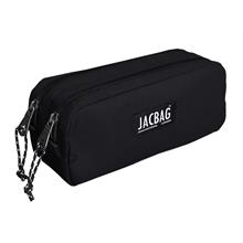 Jacbag Siyah İki Gözlü Okul Kalem Çantası - Erkek Çocuk