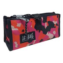 Jacbag Twin Masa Üstü Çift Bölmeli Kalem Çantası Pembe Kamuflaj