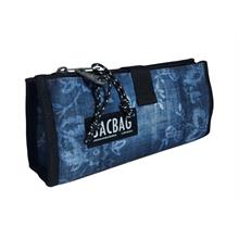 Jacbag Twin Masa Üstü Çift Bölmeli Kalem Çantası Çiçekli Kot