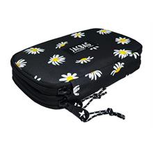 Jacbag Çift Kapaklı Organizer Lastikli Düzenletici Kalemlik - Papatya - Kız Çocuk/Kadın