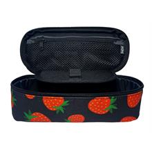 Jacbag Çilek Baskılı Kız Çocuk Oval XL Organizer Kalem Kutusu Kalemlik