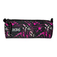 Jacbag Pembe Geometrik Kız Çocuk Tek Bölmeli Üçgen Okul ve Ofis Kalem Kutusu