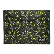 Jacbag Sarı Geometrik Erkek A4 Çıtçıtlı Dosya Defter Tablet ve Evrak Çantası