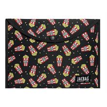 Jacbag Popcorn Unisex A4 Çıtçıtlı Dosya Defter Tablet ve Evrak Çantası