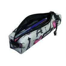 Jacbag Prizma Jac Tek Bölmeli Gri/Pembe Paris Kız Çocuk Kalemlik