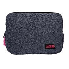 Jacbag Teddy Gri/Pembe Peluş Kız Çocuk Tablet Çantası