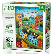 Ks Games 500 Parça Kelebekli Köy Puzzle - Phillip Trully