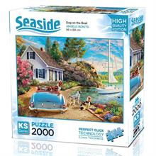 Ks Games 2000 Parça Tekne ve Sevimli Köpekler Puzzle - Angelo Bonito