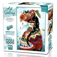 Ks Games 1000 Parça Anne ve Oğulz Puzzle - David Fairchild